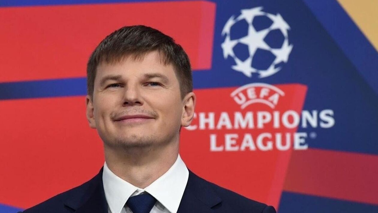 Портрет Андрея Аршавина на мероприятии Лиги чемпионов УЕФА